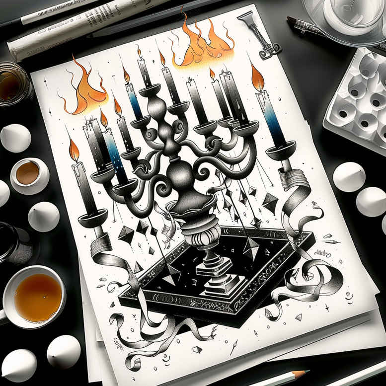 candle-ambiance-realistic-lighting-for-upper-shoulder – tattoo design ideas free ai generated – Gallery: candles-inkby-ai