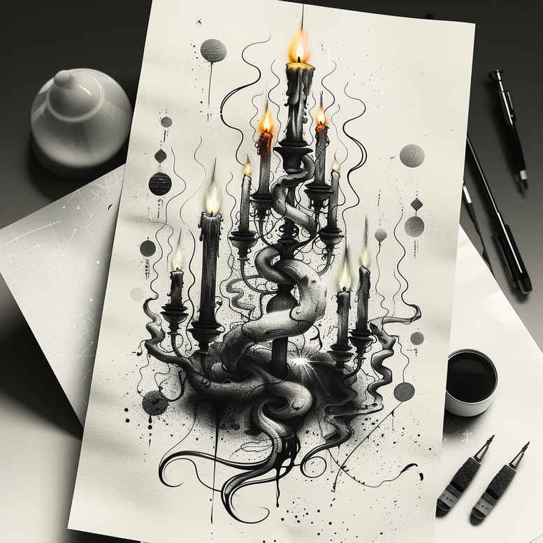 candles tattoo design ideas ink realism artistic glow represents determination