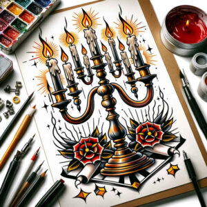 candles tattoo design ideas artistic flair flickering flame for knee