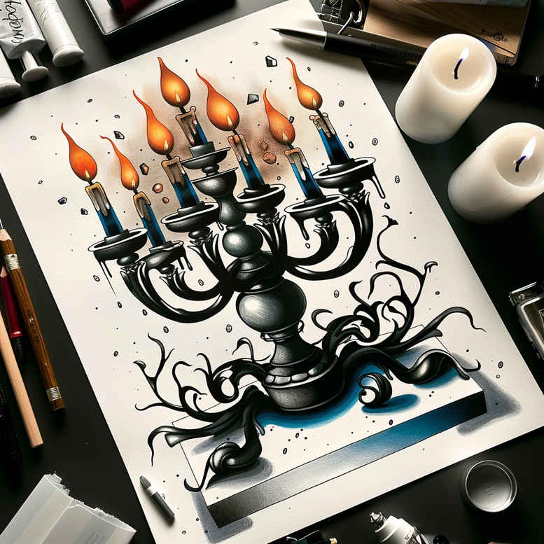 candles tattoo design ideas clean lines gentle flame for neck