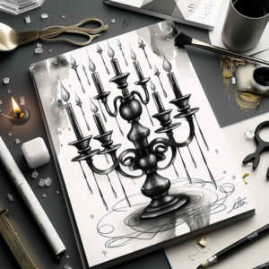 candles tattoo design ideas solid blacks glowing embers shows determination