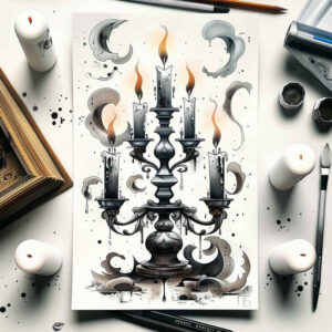 candles tattoo design ideas enhanced shading glowing wick for side torso