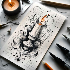 candles tattoo design ideas layered fill peaceful mood meaning determination