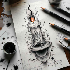 candles tattoo design ideas true rendering soft edges embodying resilience
