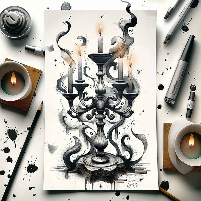 candles tattoo design ideas fluid motion soothing light for hand