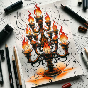 candles tattoo design ideas Surrealism unreal subtle highlights for lower arm