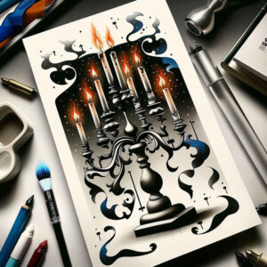 candles tattoo design ideas layered color warm tones meaning strength