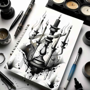 candle-flame-dance-shadow-realism-for-heel – tattoo design ideas free ai generated – Gallery: candles-inkby-ai