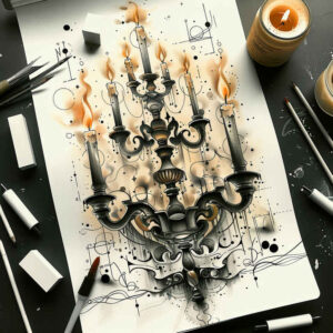 candlelight-glow-portrait-realism-for-stomach – tattoo design ideas free ai generated – Gallery: candles-inkby-ai