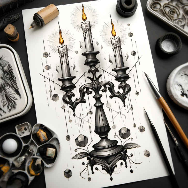 candle-flame-flicker-light-and-shadow-play-for-hand – tattoo design ideas free ai generated – Gallery: candles-inkby-ai