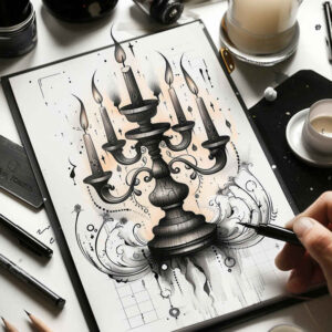 candle-realistic-shadowing-for-side-torso – tattoo design ideas free ai generated – Gallery: candles-inkby-ai
