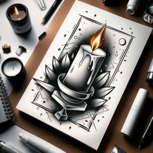 candle-light-textured-light-for-stomach – tattoo design ideas free ai generated – Gallery: candles-inkby-ai
