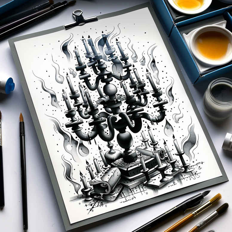 candlelight-glow-dynamic-shadows-for-fingers – tattoo design ideas free ai generated – Gallery: candles-inkby-ai