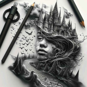 fortress-stronghold-twisted-sharp-focus – tattoo design ideas free ai generated – Gallery: castles-inkby-ai