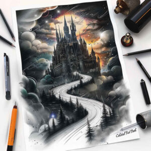 gothic-castle-tattered-clothing-true-to-life – tattoo design ideas free ai generated – Gallery: castles-inkby-ai