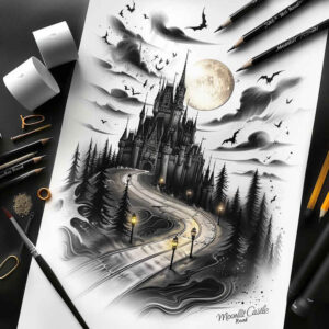 castle-garrison-supernatural-hyper-detail – tattoo design ideas free ai generated – Gallery: castles-inkby-ai