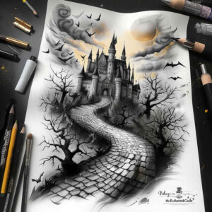 historic-fortress-sinister-depth-realism – tattoo design ideas free ai generated – Gallery: castles-inkby-ai