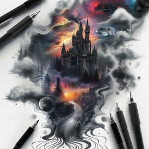 armory-invisible-entity-realistic-gleam – tattoo design ideas free ai generated – Gallery: castles-inkby-ai