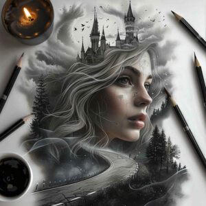 renaissance-castle-frightening-ink-realism – tattoo design ideas free ai generated – Gallery: castles-inkby-ai