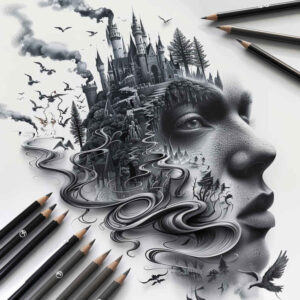 castle-courtyard-possessed-living-skin – tattoo design ideas free ai generated – Gallery: castles-inkby-ai