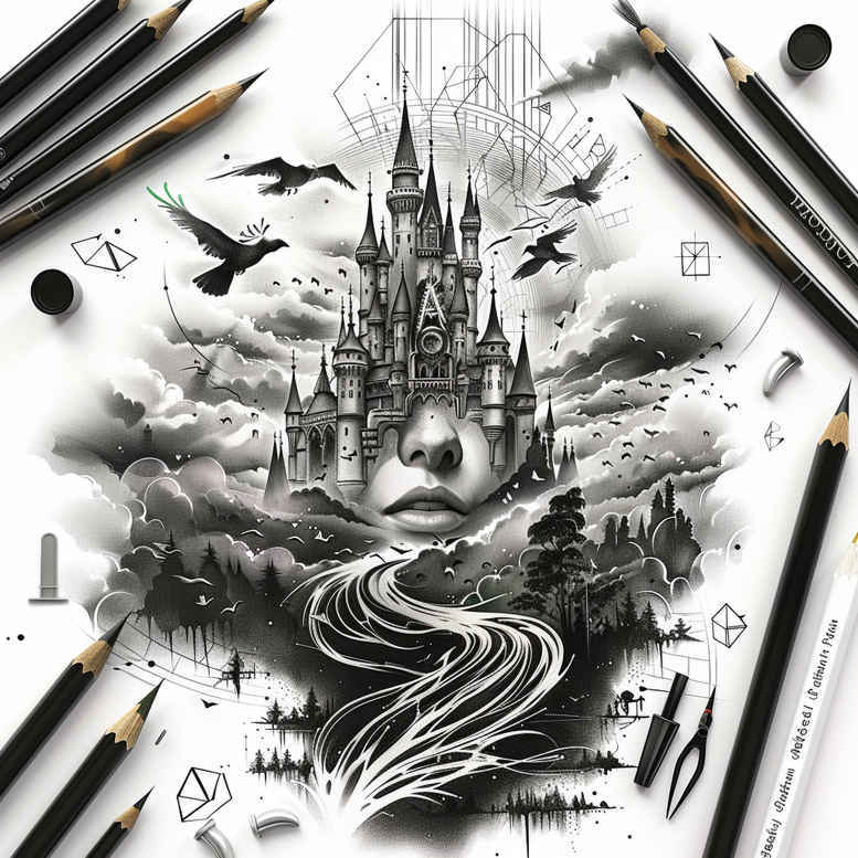 castles tattoo design ideas dreamlike moats embodying perseverance