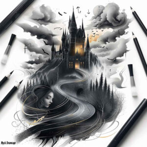 castles tattoo design ideas intricate wooden doors courage and power