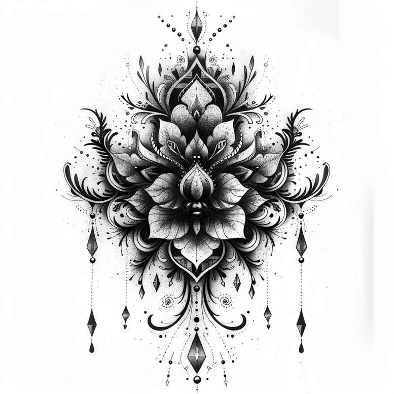 chain-and-bead – tattoo design ideas free ai generated – minimal-texture – for-neck – Gallery: chains-inkby-ai