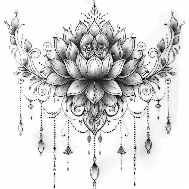 chain – tattoo design ideas free ai generated – realism-hyper-realistic – for-upper-back – Gallery: chains-inkby-ai