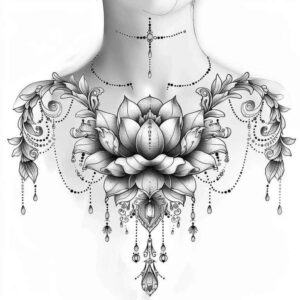 chain-ornament – tattoo design ideas free ai generated – fine-line – for-spine – Gallery: chains-inkby-ai