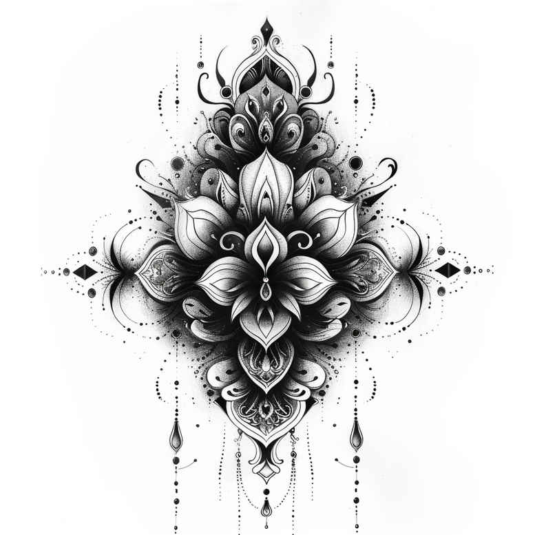 chain-pattern – tattoo design ideas free ai generated – neotraditional-bold-color-blocks – for-shoulder-blade – Gallery: chains-inkby-ai