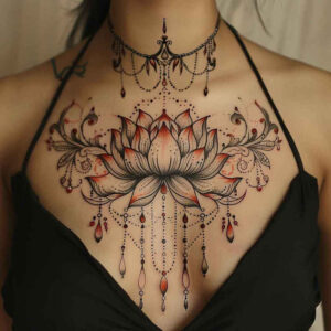 chain-with-pendant – tattoo design ideas free ai generated – plain – for-lower-arm – Gallery: chains-inkby-ai