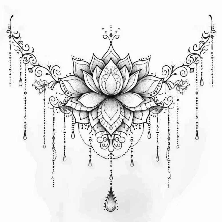 chain-tattoo-iconic-for-collarbone – tattoo design ideas free ai generated – Gallery: chains-inkby-ai