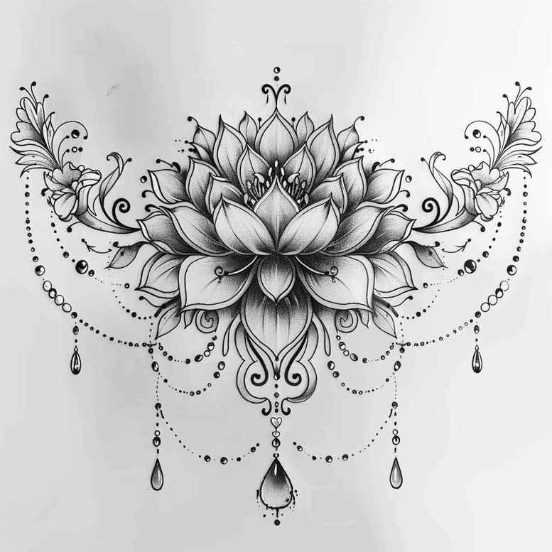 tattoo-necklace-micro-art-for-upper-shoulder – tattoo design ideas free ai generated – Gallery: chains-inkby-ai