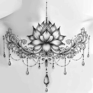 fine-line-chain – tattoo design ideas free ai generated – neotraditional-color-saturation – for-outer-arm – Gallery: chains-inkby-ai