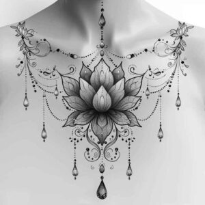 ornate-chain-essential-lines-for-collarbone – tattoo design ideas free ai generated – Gallery: chains-inkby-ai