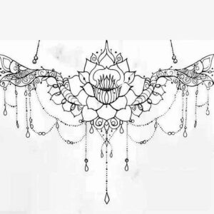 geometric-chain – tattoo design ideas free ai generated – neotraditional-bold-motifs – for-hand – Gallery: chains-inkby-ai