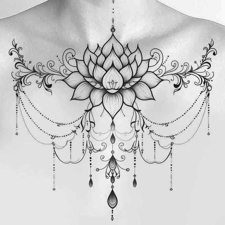 geometric-chain – tattoo design ideas free ai generated – realism-textured-light – for-arm – Gallery: chains-inkby-ai