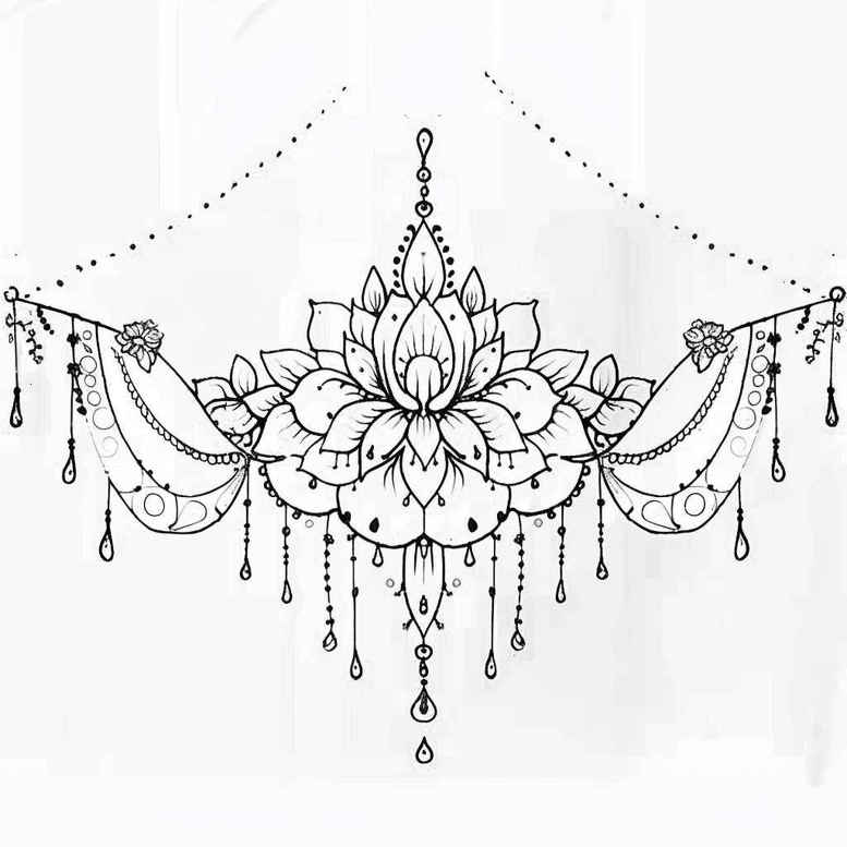 linked-jewelry-slender-for-nape – tattoo design ideas free ai generated – Gallery: chains-inkby-ai