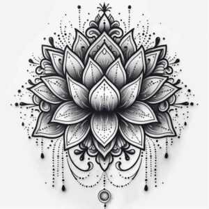 chains tattoo design ideas single line intertwined loops for back of neck
