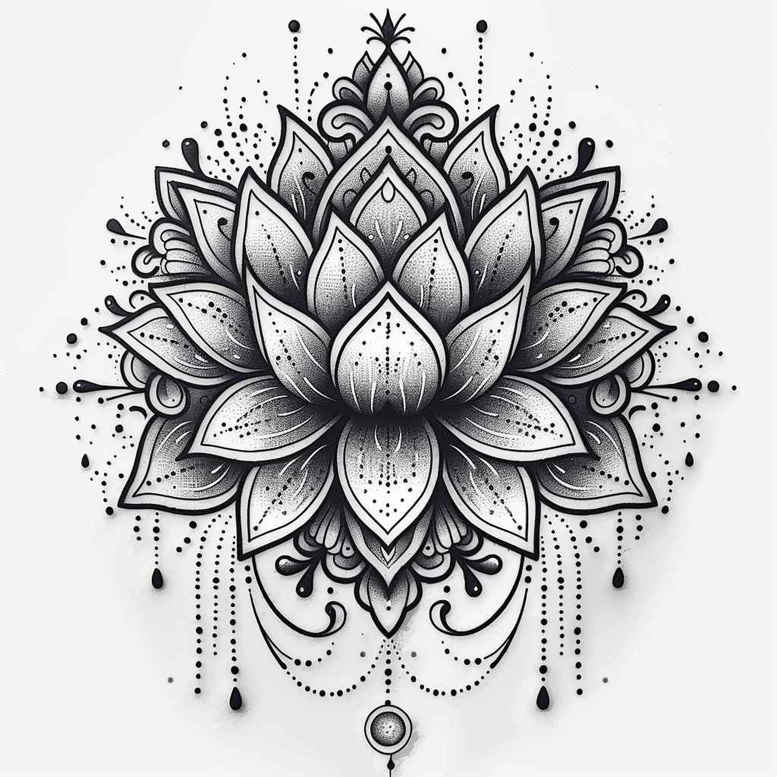 chains tattoo design ideas single line intertwined loops for back of neck