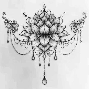 chains tattoo design ideas tiny motif layered design for back shoulder