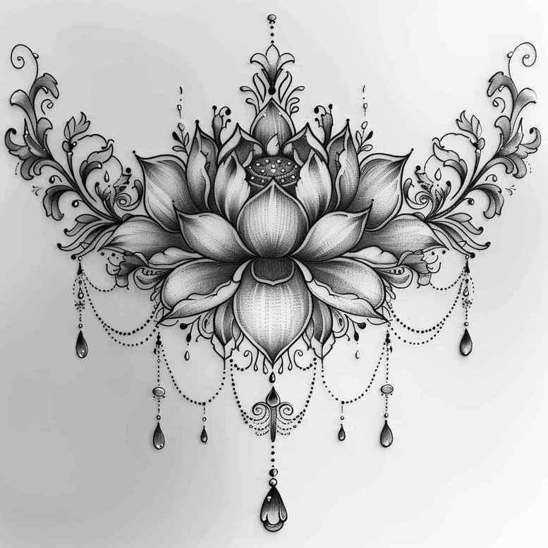chains tattoo design ideas pure shape layered metal shows endurance