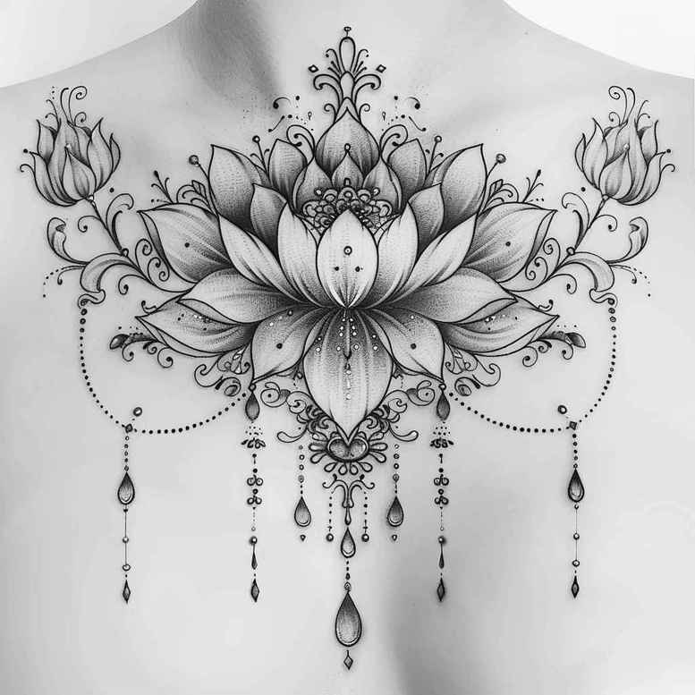 chains tattoo design ideas diminutive protective symbolism for abdomen