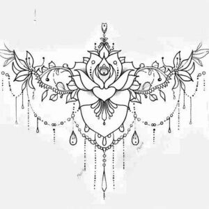 thin-chain – tattoo design ideas free ai generated – realism-realistic – for-upper-thigh – Gallery: chains-inkby-ai
