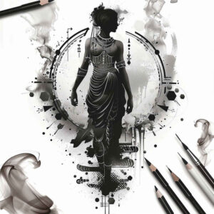 story-figure-micro-realism-simple-icon – tattoo design ideas free ai generated – Gallery: characters-inkby-ai