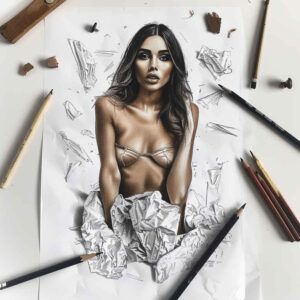 artistic-figure-contrast-ink-clear-edge – tattoo design ideas free ai generated – Gallery: characters-inkby-ai