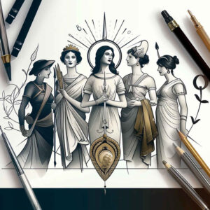 figure-in-motion-fine-lines-airy-touch – tattoo design ideas free ai generated – Gallery: characters-inkby-ai