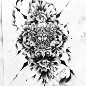 dynamic-figure-textured-skin-micro-design – tattoo design ideas free ai generated – Gallery: characters-inkby-ai