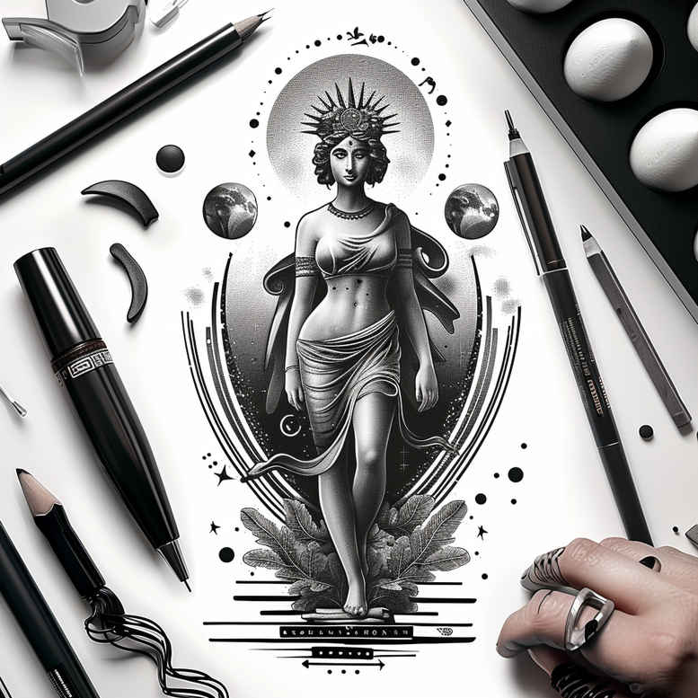 figure-in-shadow-lifelike-eyes-single-color – tattoo design ideas free ai generated – Gallery: characters-inkby-ai