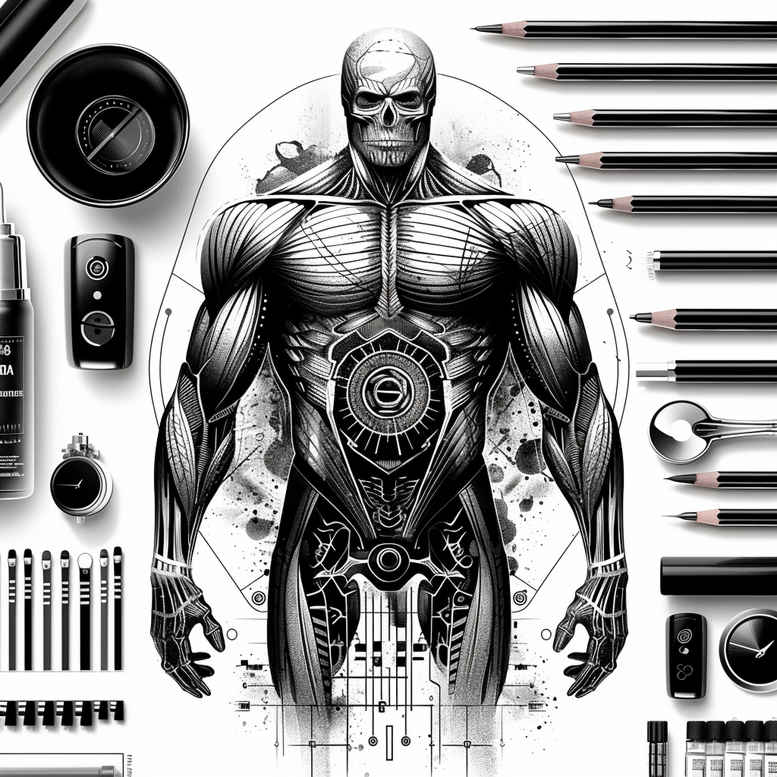 male-figure-anatomical-accuracy-fine-dot – tattoo design ideas free ai generated – Gallery: characters-inkby-ai